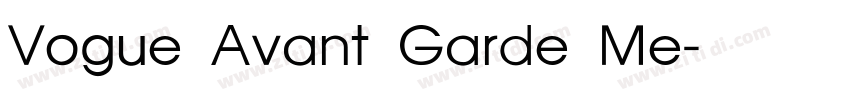 Vogue Avant Garde Me字体转换